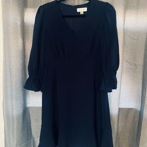 Harper Rose Elegant 3/4 Sleeve Dress in Navy Blue.